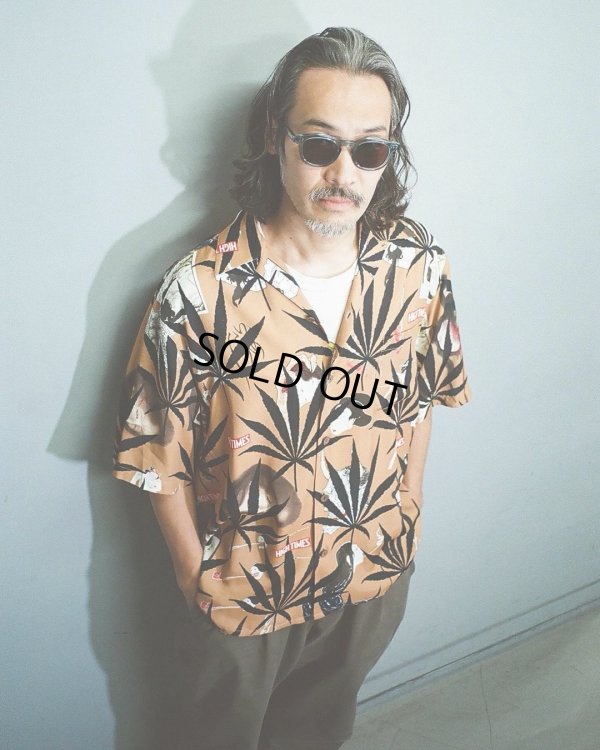 画像2: WACKO MARIA/HIGH TIMES / HAWAIIAN SHIRT（BROWN）［ハワイアンシャツ-24春夏］