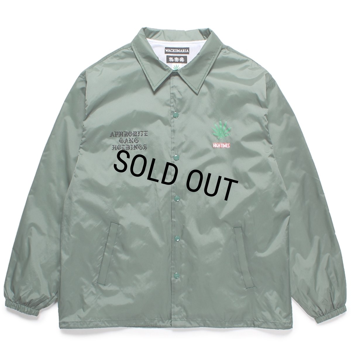 画像1: WACKO MARIA/舐達麻 / HIGH TIMES / COACH JACKET（GREEN）［コーチJKT-24春夏］ (1)