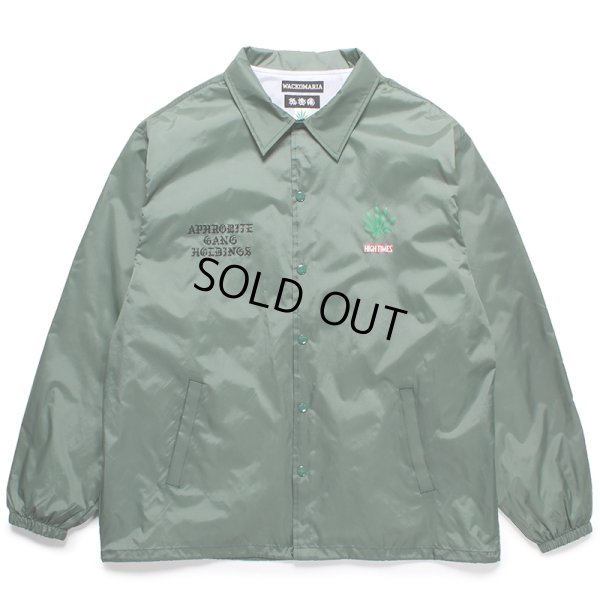 画像1: WACKO MARIA/舐達麻 / HIGH TIMES / COACH JACKET（GREEN）［コーチJKT-24春夏］