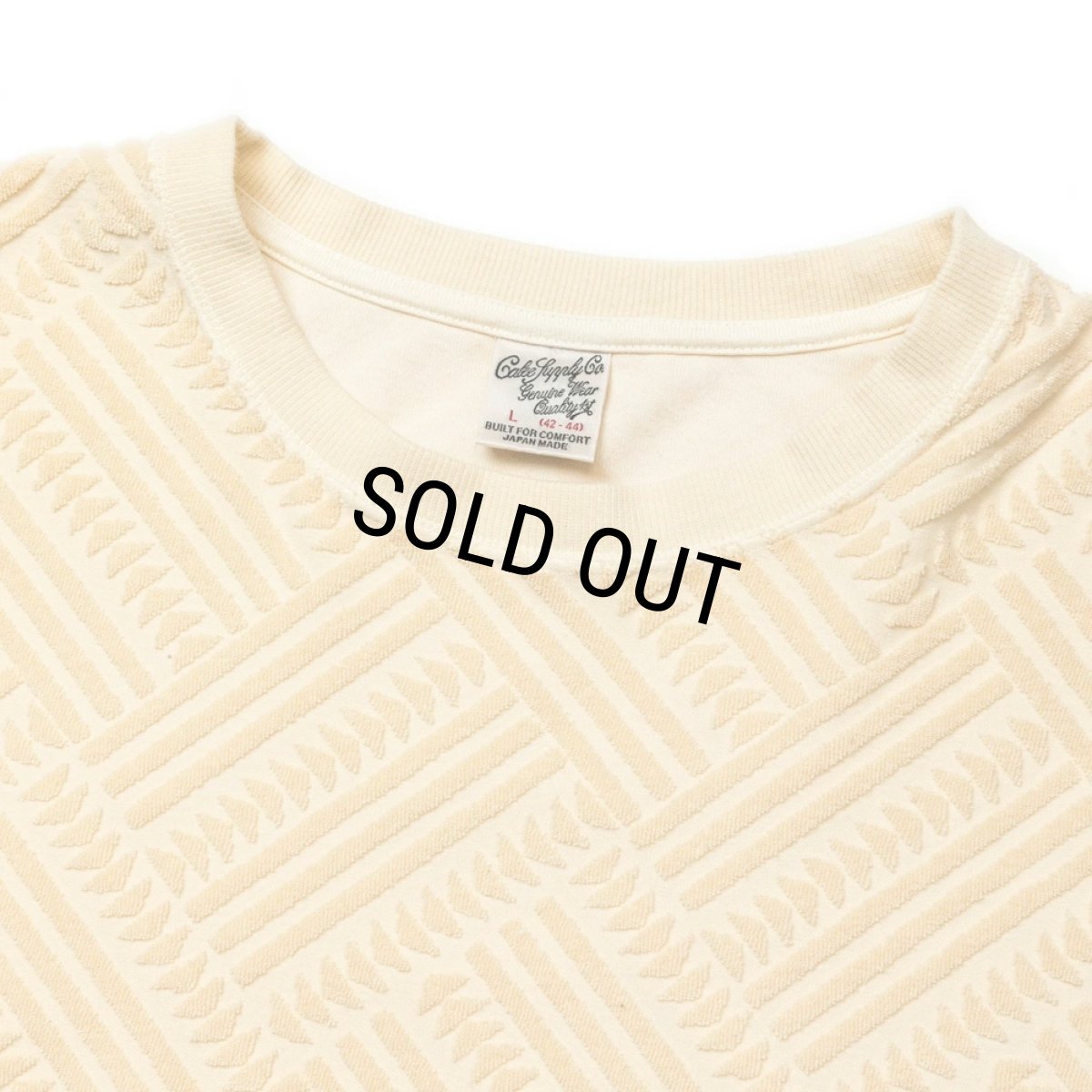 画像2: CALEE/PILE JACQUARD DROP SHOULDER CS（IVORY）［パイルジャガードカットソー-24春夏］ (2)