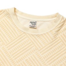 画像2: CALEE/PILE JACQUARD DROP SHOULDER CS（IVORY）［パイルジャガードカットソー-24春夏］ (2)