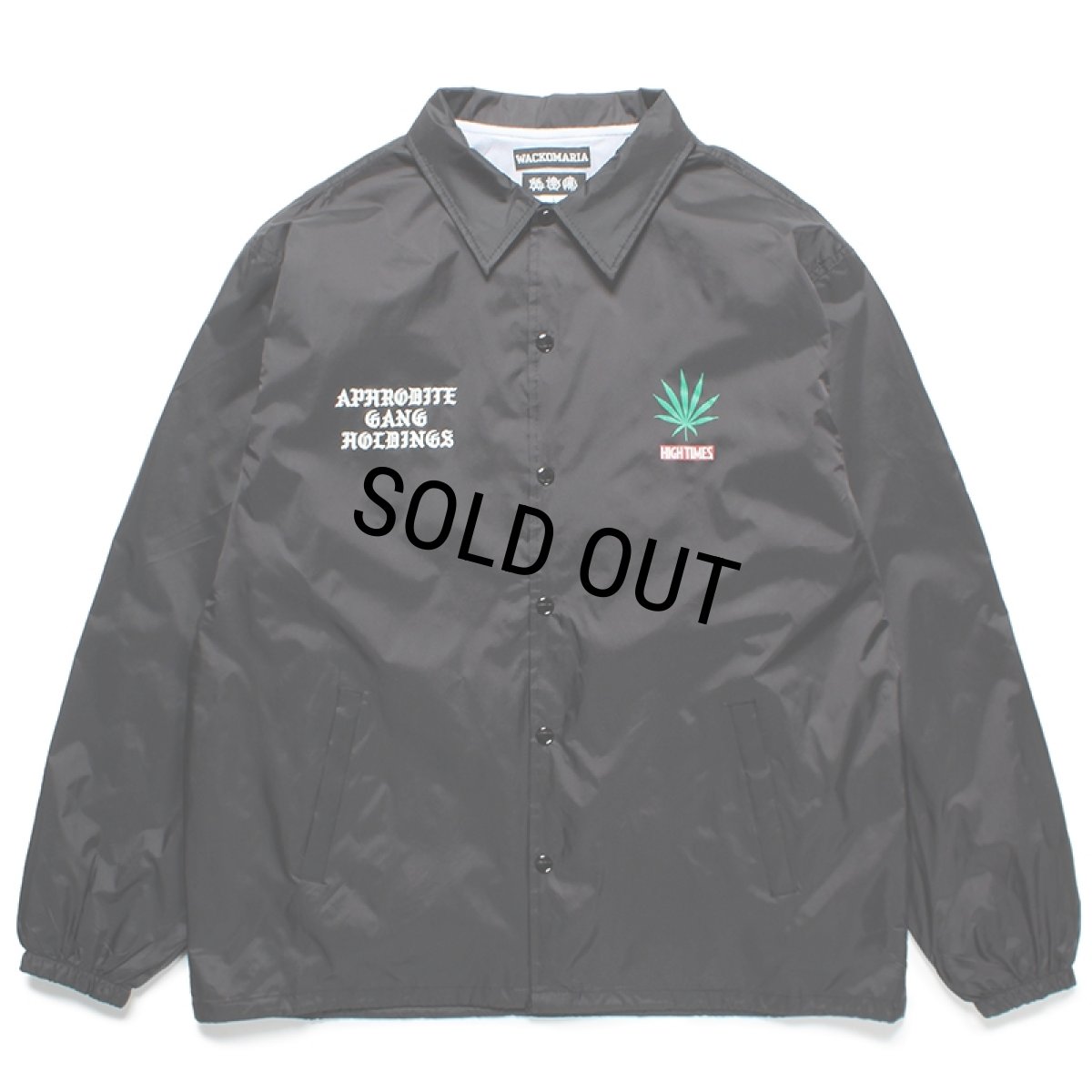 画像1: WACKO MARIA/舐達麻 / HIGH TIMES / COACH JACKET（BLACK）［コーチJKT-24春夏］ (1)