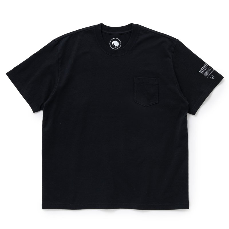 画像1: RATS/PACK TEE "CREW NECK REGULAR SILHOUETTE"（BLACK）［プリントポケT-24春夏］