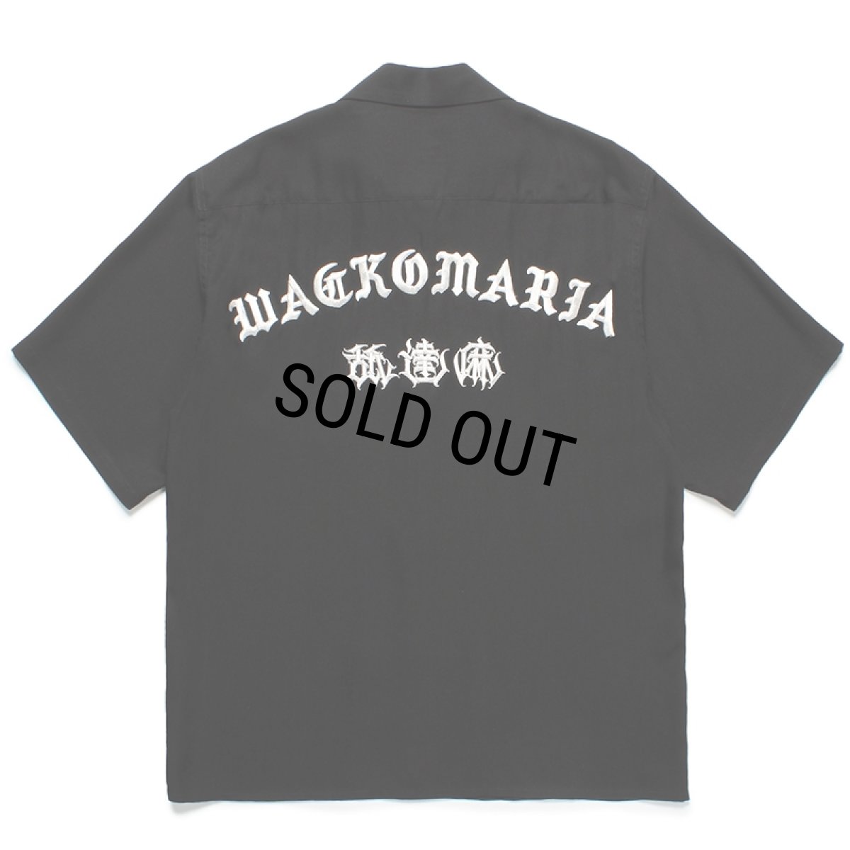 画像2: WACKO MARIA/舐達麻 / HIGH TIMES / 50'S OPEN COLLAR SHIRT（BLACK）［50'Sオープンカラーシャツ-24春夏］ (2)