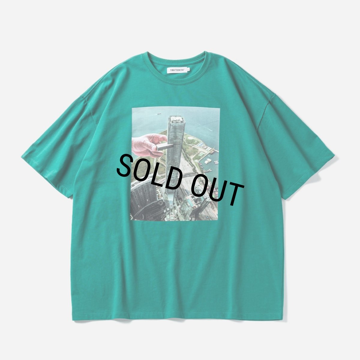 画像1: 【30%OFF】TIGHTBOOTH/JENGA T-SHIRT（Green）［プリントT-24春夏］ (1)