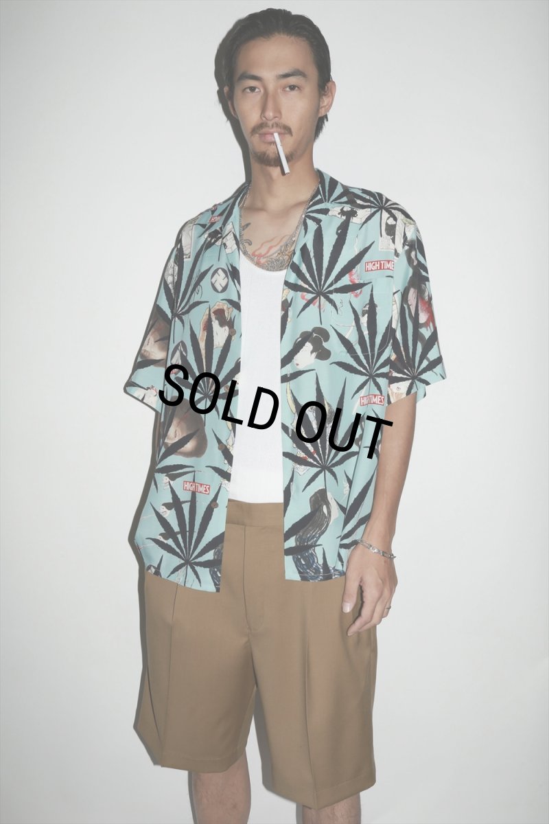 画像2: WACKO MARIA/HIGH TIMES / HAWAIIAN SHIRT（MINT）［ハワイアンシャツ-24春夏］ (2)