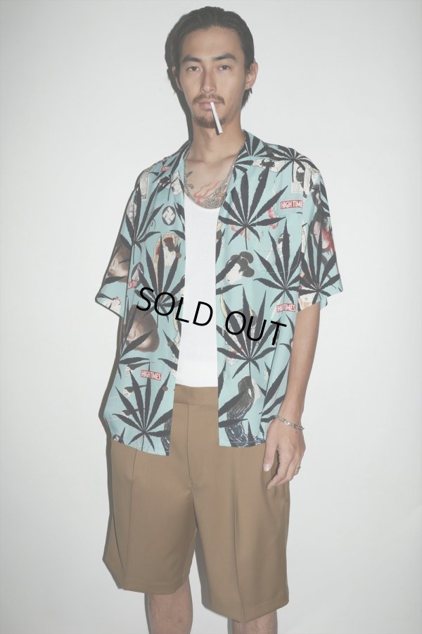 画像2: WACKO MARIA/HIGH TIMES / HAWAIIAN SHIRT（MINT）［ハワイアンシャツ-24春夏］