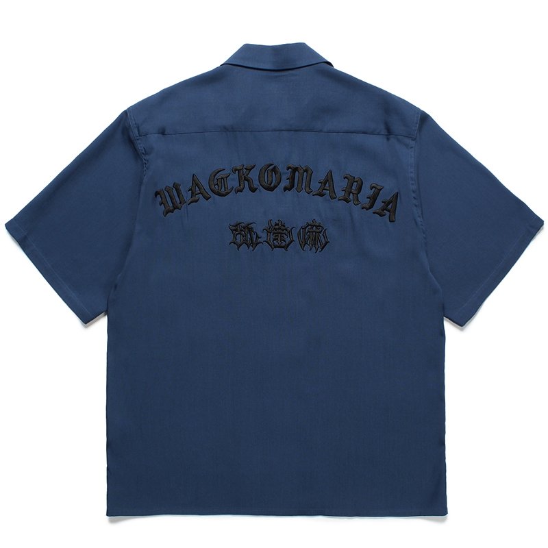 画像2: WACKO MARIA/舐達麻 / HIGH TIMES / 50'S OPEN COLLAR SHIRT（NAVY）［50'Sオープンカラーシャツ-24春夏］