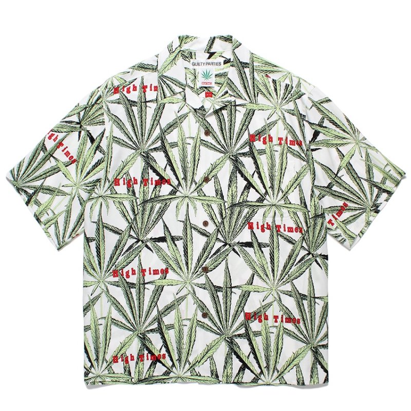 画像1: WACKO MARIA/HIGH TIMES / HAWAIIAN SHIRT（WHITE）［ハワイアンシャツ-24春夏］