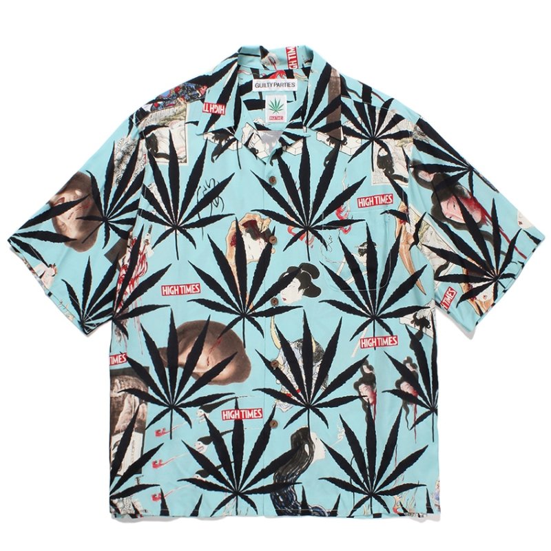 画像1: WACKO MARIA/HIGH TIMES / HAWAIIAN SHIRT（MINT）［ハワイアンシャツ-24春夏］