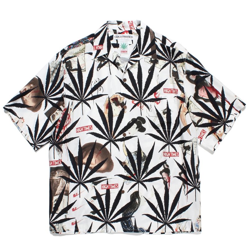画像1: WACKO MARIA/HIGH TIMES / HAWAIIAN SHIRT（WHITE）［ハワイアンシャツ-24春夏］