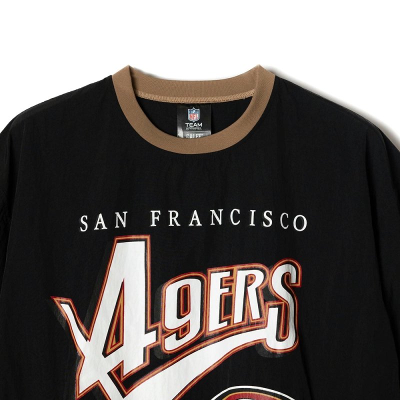 画像3: CALEE/× NFL 49ERS S/S NYLON GAME SH（BLACK）［ナイロンゲームシャツ-24春夏］