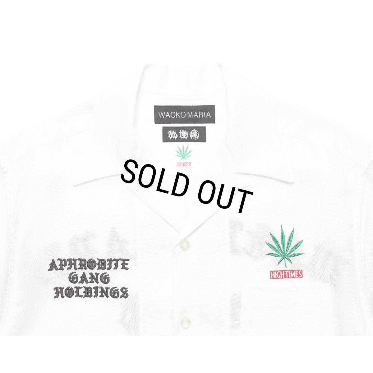 画像3: WACKO MARIA/舐達麻 / HIGH TIMES / 50'S OPEN COLLAR SHIRT（WHITE）［50'Sオープンカラーシャツ-24春夏］ (3)
