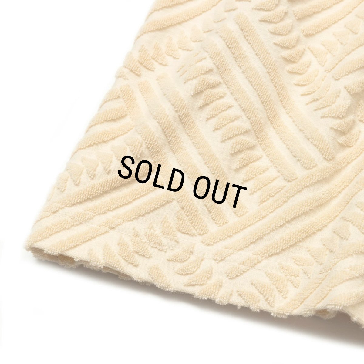 画像4: CALEE/PILE JACQUARD DROP SHOULDER CS（IVORY）［パイルジャガードカットソー-24春夏］ (4)