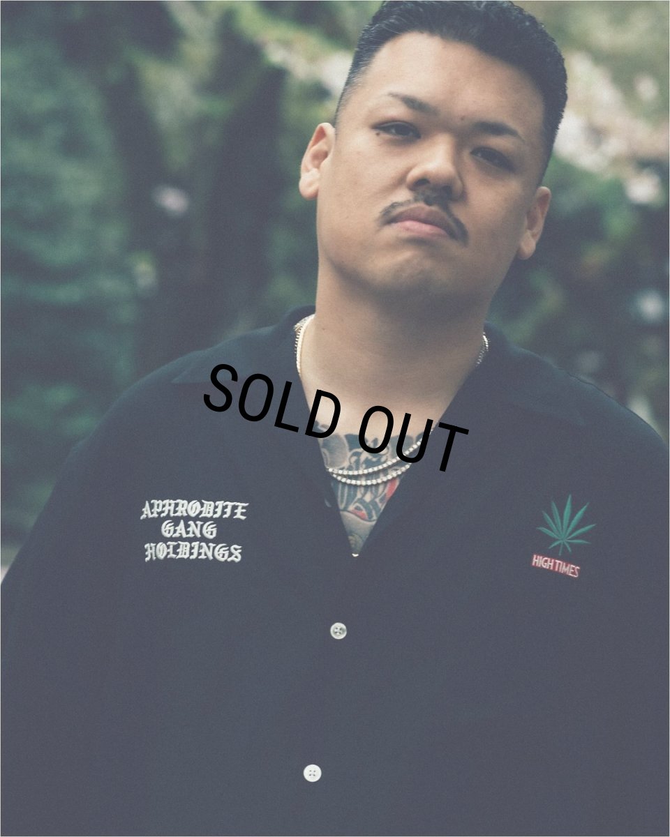 画像6: WACKO MARIA/舐達麻 / HIGH TIMES / 50'S OPEN COLLAR SHIRT（BLACK）［50'Sオープンカラーシャツ-24春夏］ (6)