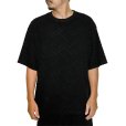 画像2: 【30%OFF】CALEE/PILE JACQUARD DROP SHOULDER CS（BLACK）［パイルジャガードカットソー-24春夏］ (2)
