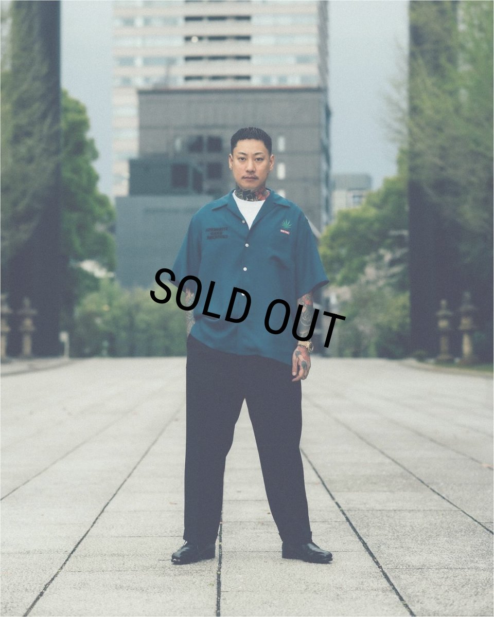 画像5: WACKO MARIA/舐達麻 / HIGH TIMES / 50'S OPEN COLLAR SHIRT（NAVY）［50'Sオープンカラーシャツ-24春夏］ (5)