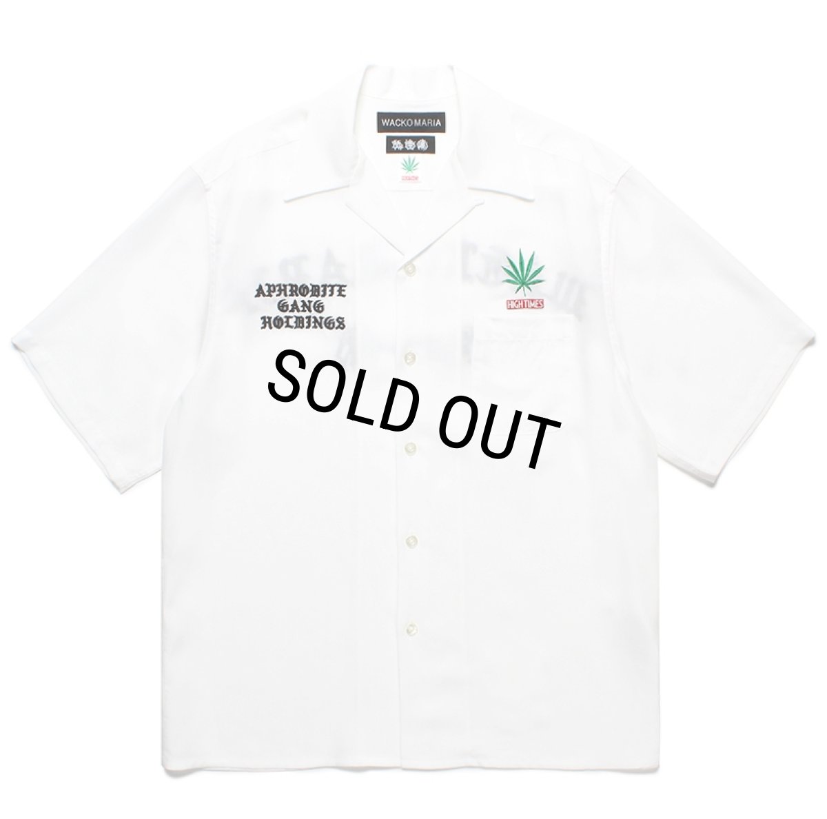 画像1: WACKO MARIA/舐達麻 / HIGH TIMES / 50'S OPEN COLLAR SHIRT（WHITE）［50'Sオープンカラーシャツ-24春夏］ (1)