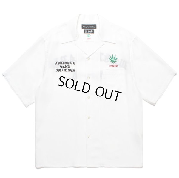 画像1: WACKO MARIA/舐達麻 / HIGH TIMES / 50'S OPEN COLLAR SHIRT（WHITE）［50'Sオープンカラーシャツ-24春夏］