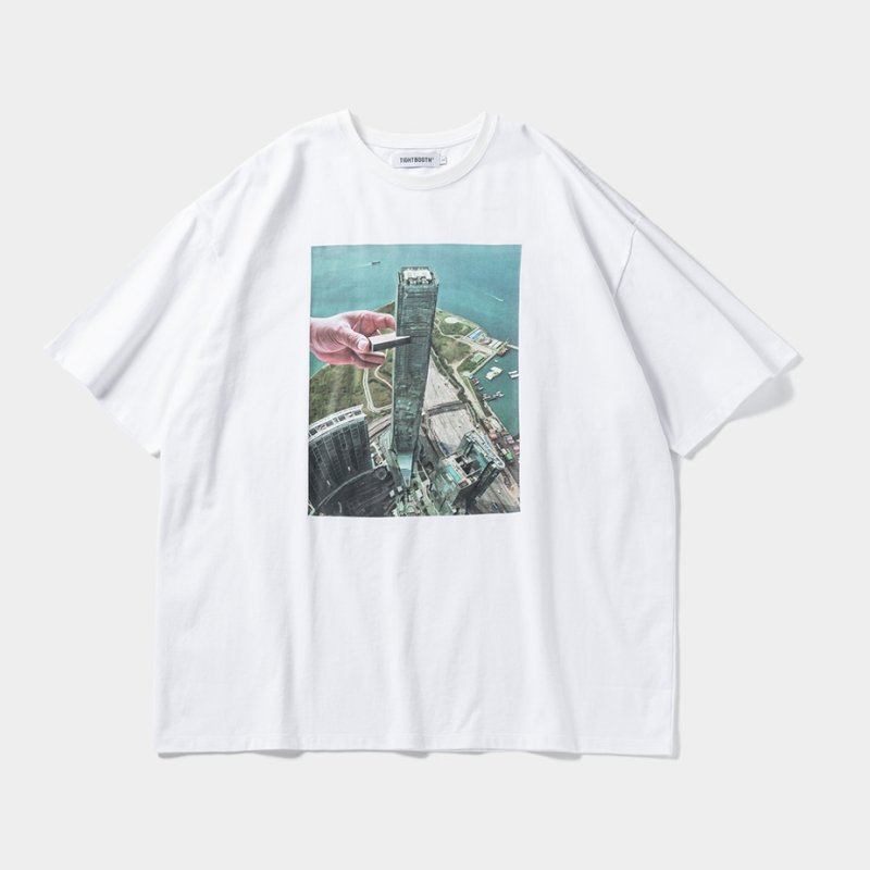 画像1: 【30%OFF】TIGHTBOOTH/JENGA T-SHIRT（White）［プリントT-24春夏］