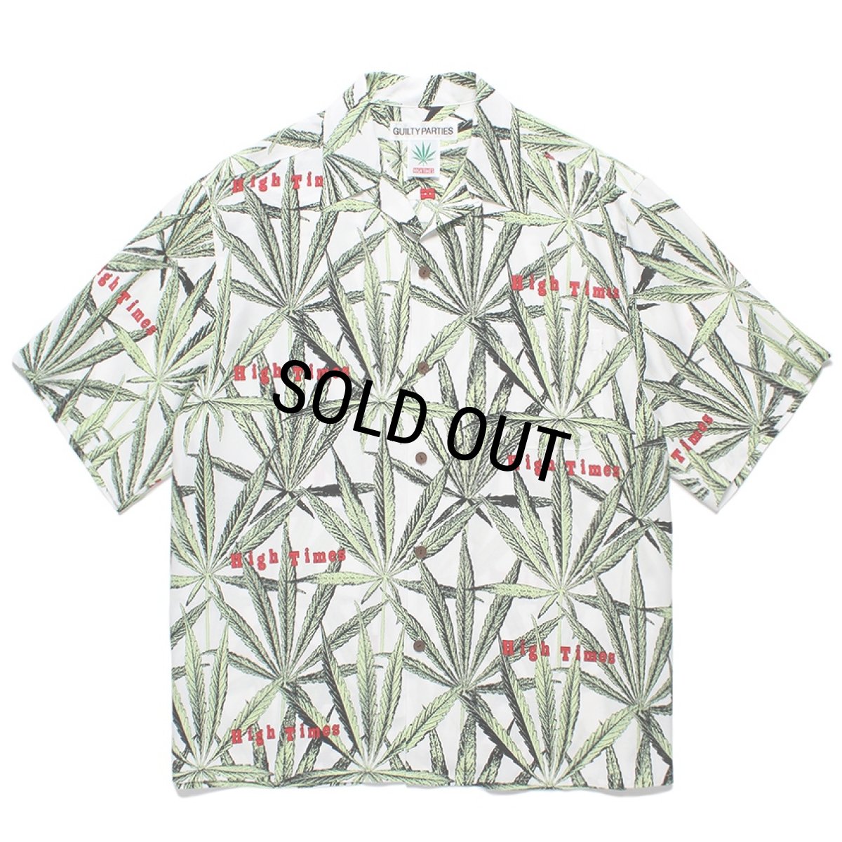 画像1: WACKO MARIA/HIGH TIMES / HAWAIIAN SHIRT（WHITE）［ハワイアンシャツ-24春夏］ (1)