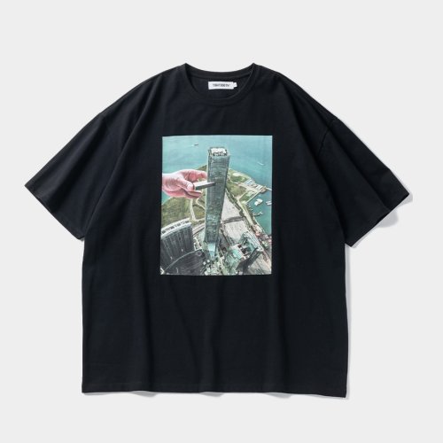 他の写真1: TIGHTBOOTH/JENGA T-SHIRT（Black）［プリントT-24春夏］