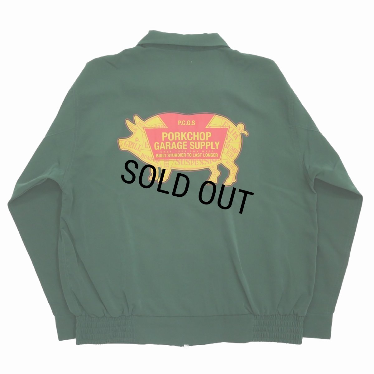 画像2: PORKCHOP/LOGO PORK LOOSE JKT（DARK GREEN）［ルーズJKT-24春夏］ (2)