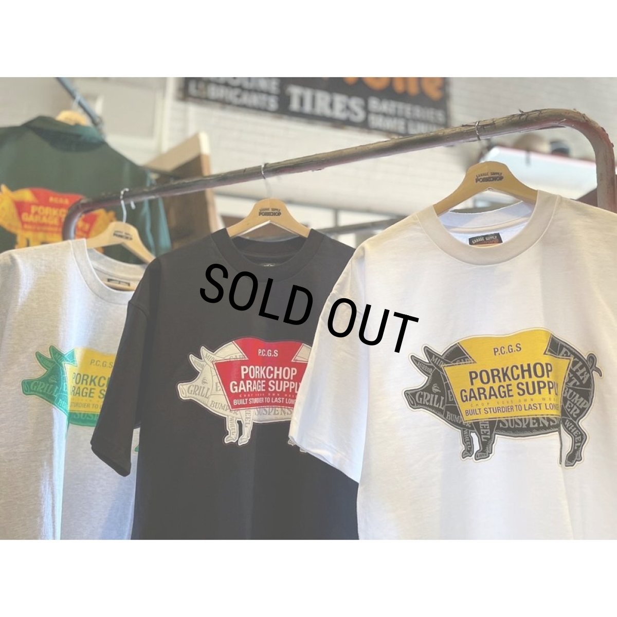 画像6: PORKCHOP/LOGO PORK TEE（GRAY）［プリントT-24春夏］ (6)