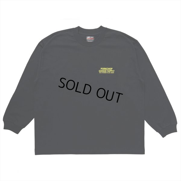 画像2: PORKCHOP/LOGO PORK L/S TEE（BLACK）［プリント長袖T-24春夏］