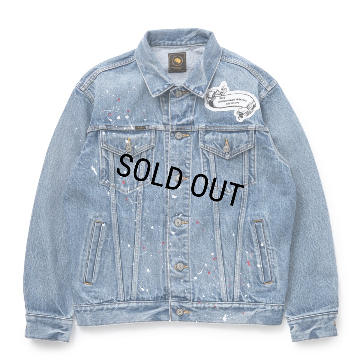 画像2: 【30%OFF】RATS/3RD TYPE PRINT DENIM JKT（INDIGO）［サードタイププリントデニムJKT-24春夏］ (2)