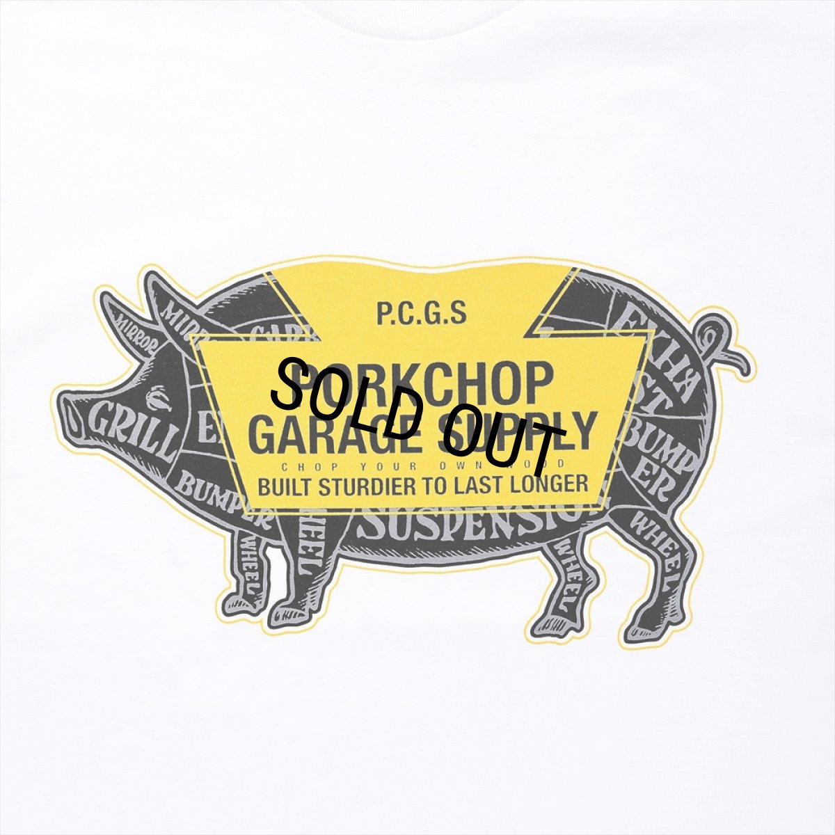 画像3: PORKCHOP/LOGO PORK TEE（WHITE）［プリントT-24春夏］ (3)