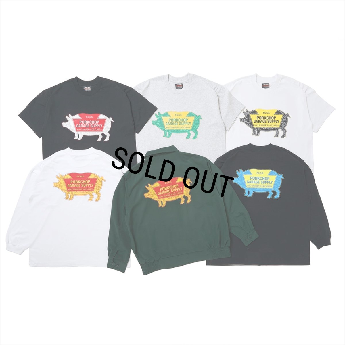 画像5: PORKCHOP/LOGO PORK TEE（BLACK）［プリントT-24春夏］ (5)