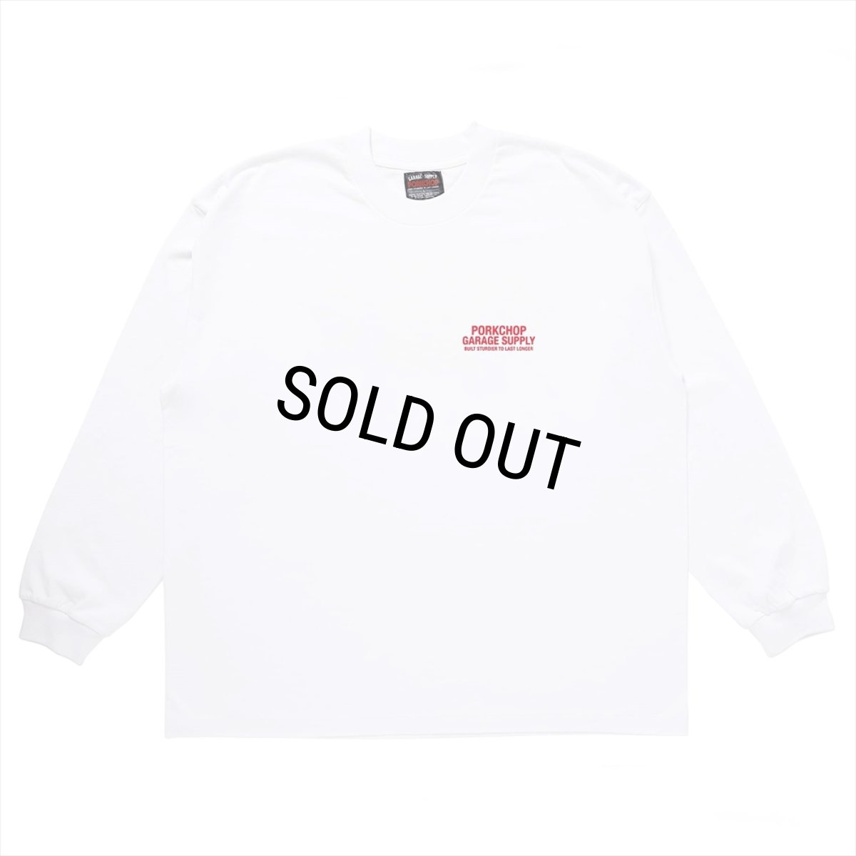 画像2: PORKCHOP/LOGO PORK L/S TEE（WHITE）［プリント長袖T-24春夏］ (2)