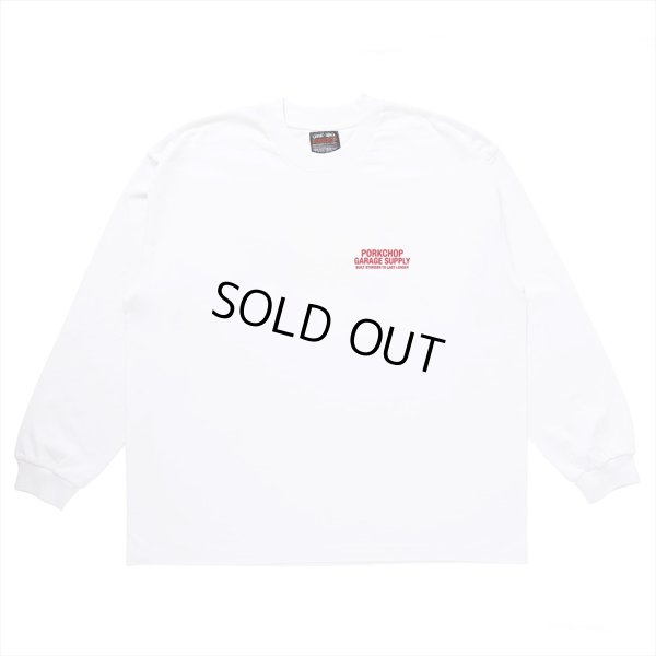 画像2: PORKCHOP/LOGO PORK L/S TEE（WHITE）［プリント長袖T-24春夏］