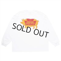 PORKCHOP/LOGO PORK L/S TEE（WHITE）［プリント長袖T-24春夏］