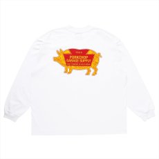 画像1: PORKCHOP/LOGO PORK L/S TEE（WHITE）［プリント長袖T-24春夏］ (1)