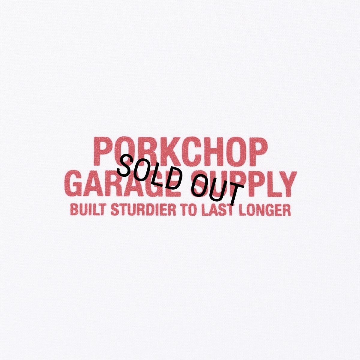 画像3: PORKCHOP/LOGO PORK L/S TEE（WHITE）［プリント長袖T-24春夏］ (3)