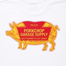 画像4: PORKCHOP/LOGO PORK L/S TEE（WHITE）［プリント長袖T-24春夏］ (4)