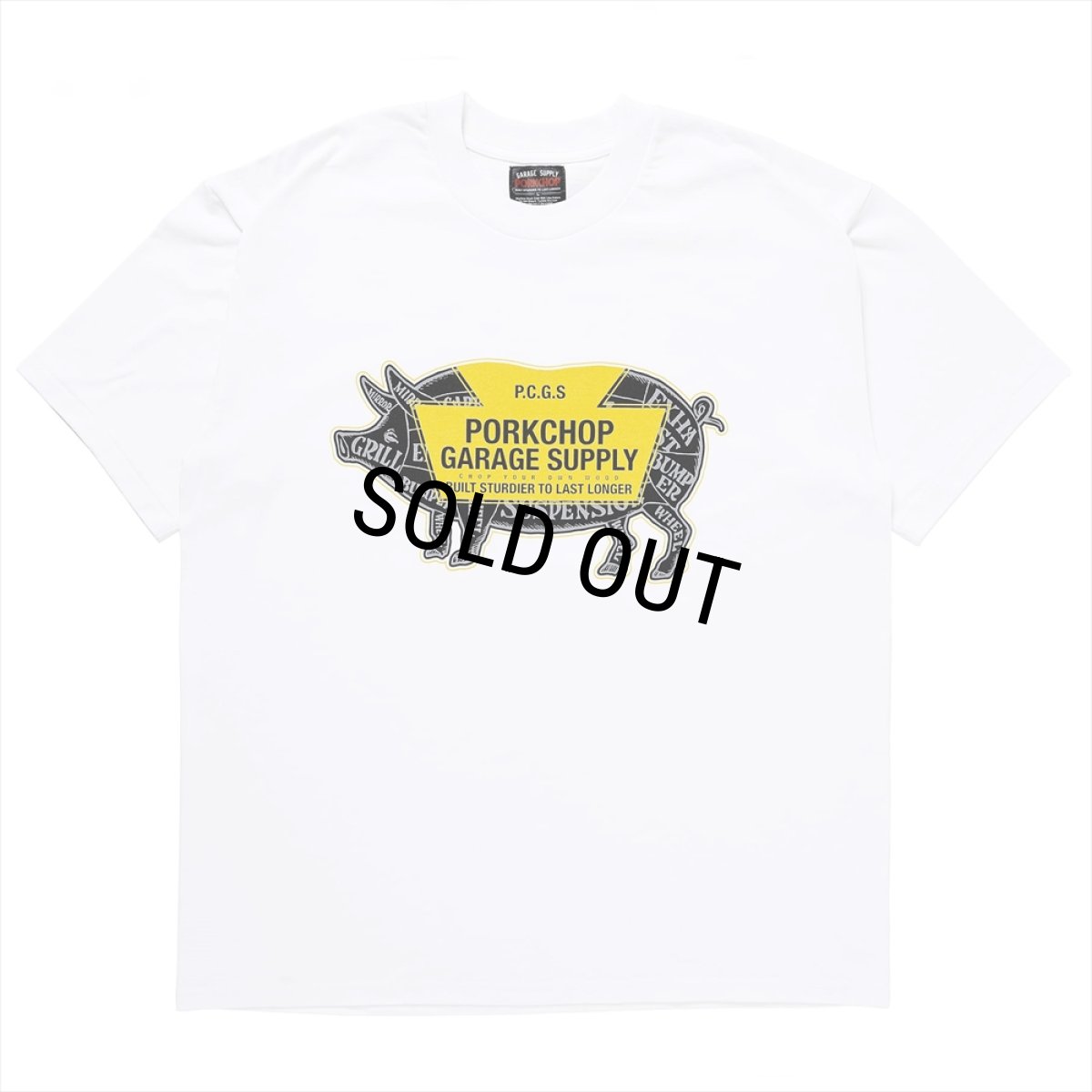画像1: PORKCHOP/LOGO PORK TEE（WHITE）［プリントT-24春夏］ (1)