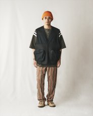 画像2: 【40%OFF】CALEE/R/P ZIGZAG STRIPE EASY TROUSERS（BROWN）［ジグザグストライプイージートラウザース-24春夏］ (2)