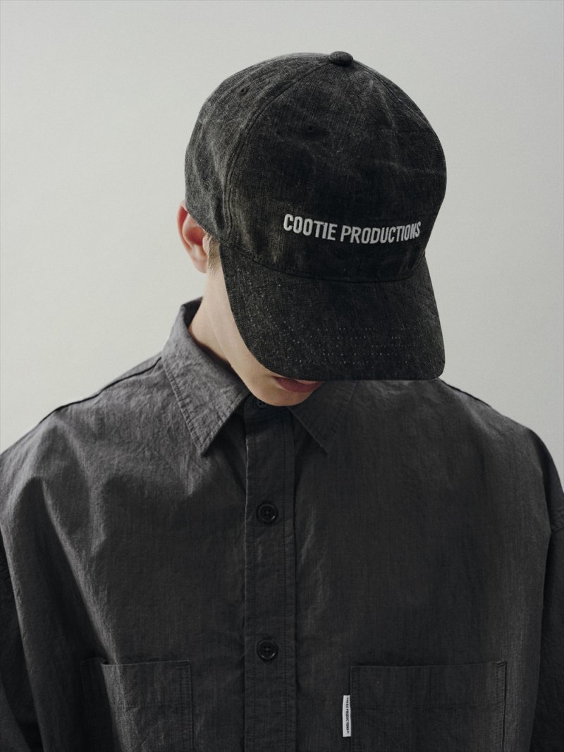 画像3: COOTIE PRODUCTIONS/Pigment Coating Twill 6 Panel Cap（Black/White）［ピグメント6パネルキャップ-24春夏］