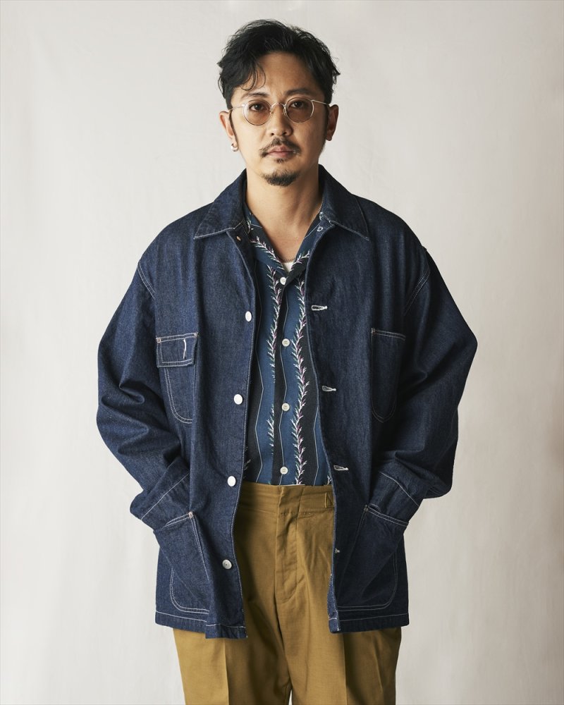 画像2: CALEE/R/P ZIGZAG STRIPE SH（NAVY）［ジグザグストライプシャツ-24春夏］