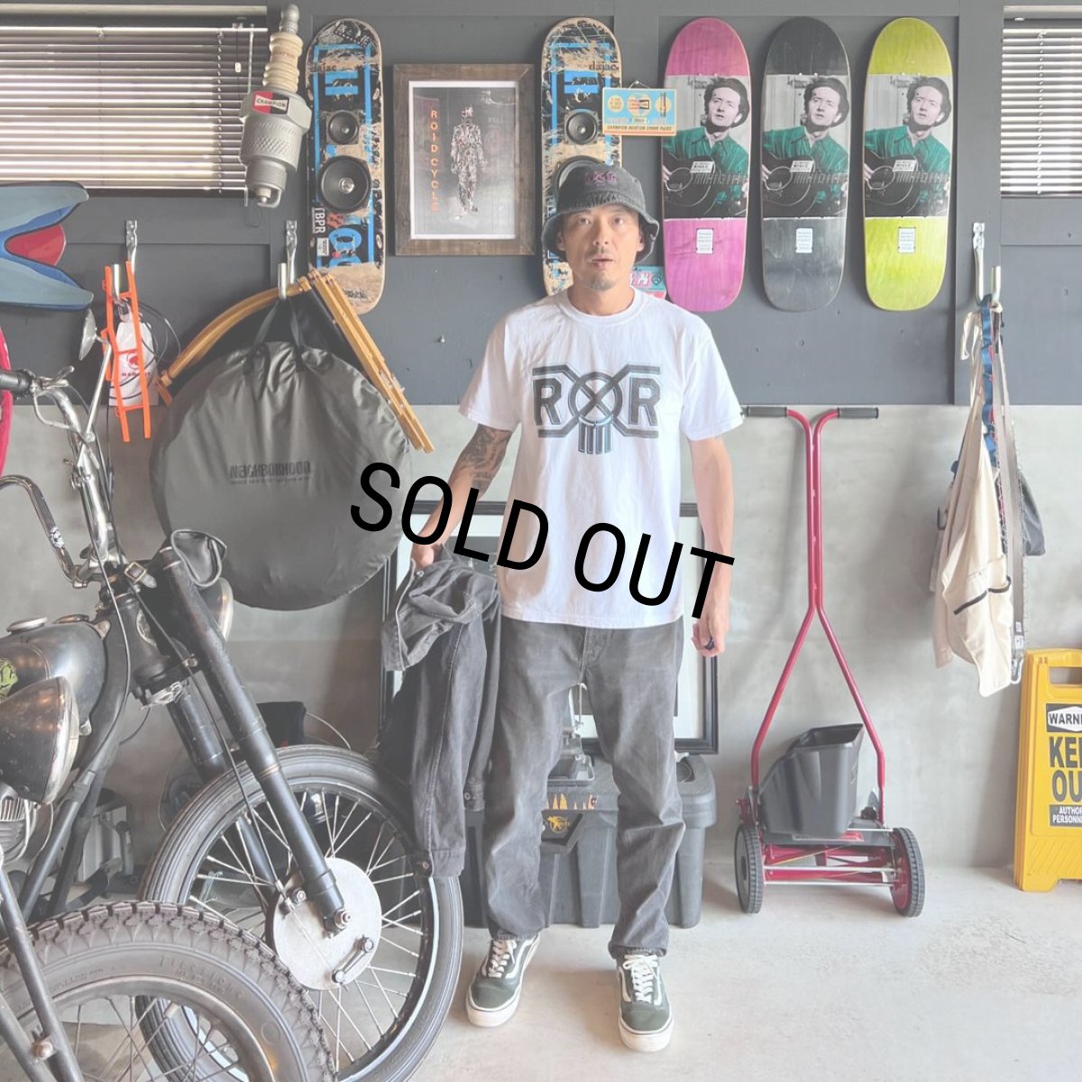 画像4: ROUGH AND RUGGED/RR × BH SS（BLACK）［プリントT-24春夏］ (4)