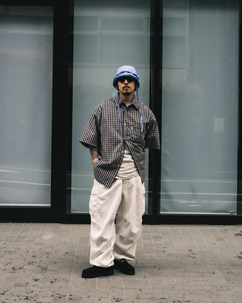 画像3: COOTIE PRODUCTIONS/Dobby Check S/S Shirt（Black）［ドビーチェックシャツ-24春夏］