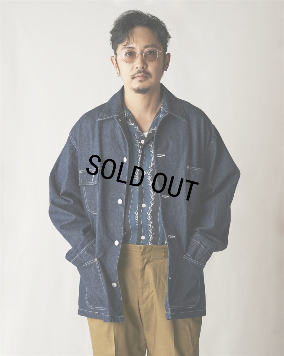 画像2: CALEE/R/P ZIGZAG STRIPE SH（NAVY）［ジグザグストライプシャツ-24春夏］ (2)