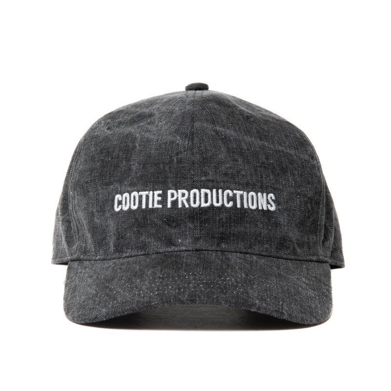画像1: COOTIE PRODUCTIONS/Pigment Coating Twill 6 Panel Cap（Black/White）［ピグメント6パネルキャップ-24春夏］