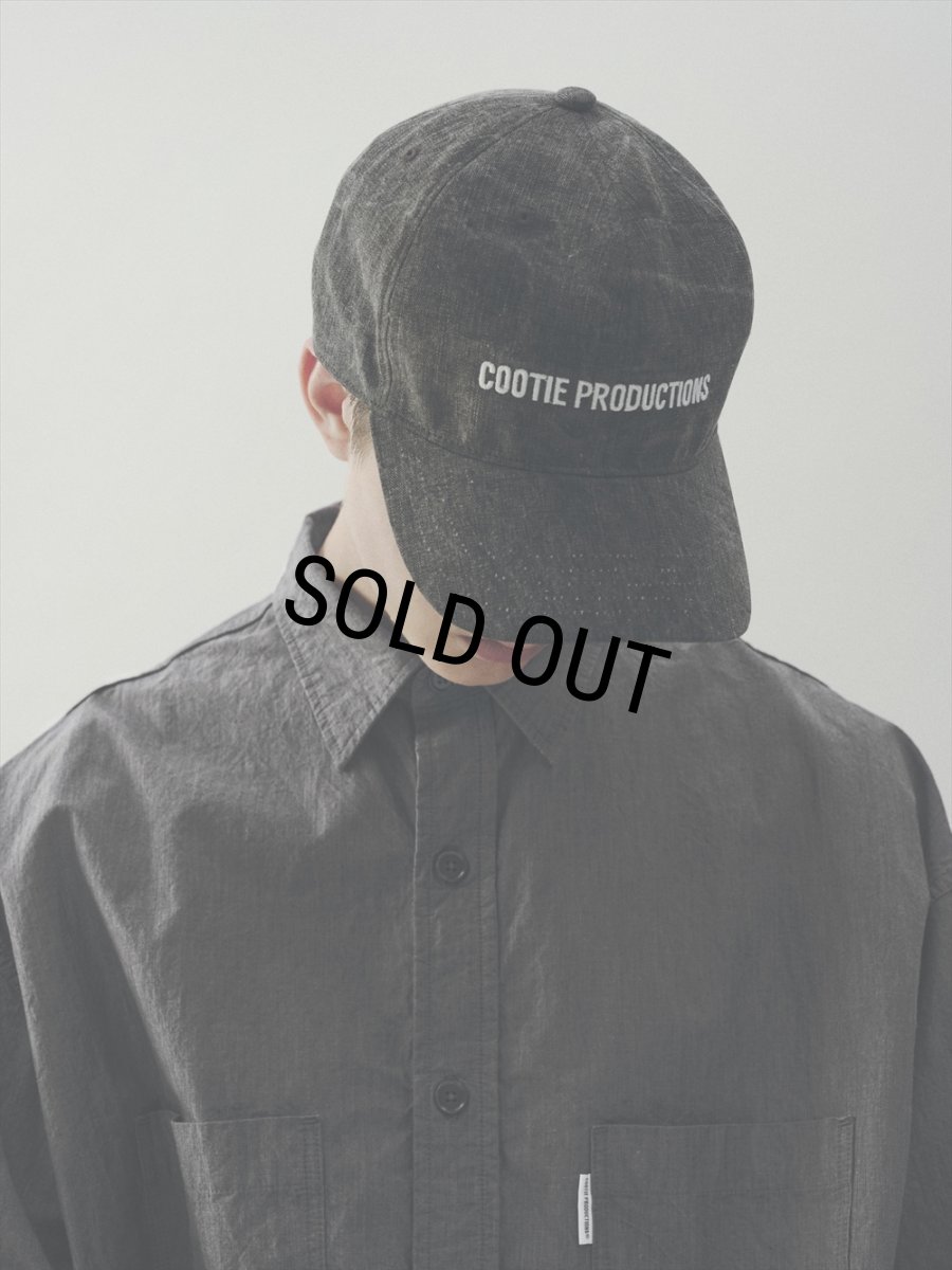 画像5: COOTIE PRODUCTIONS/Pigment Coating Twill 6 Panel Cap（Black/White）［ピグメント6パネルキャップ-24春夏］ (5)