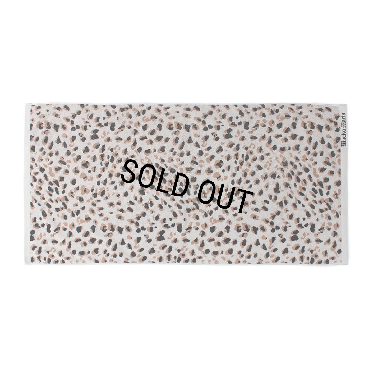 画像1: WACKO MARIA/LEOPARD JACQUARD TOWEL（LARGE）（GRAY）［レオパードジャガードタオル-24春夏］ (1)