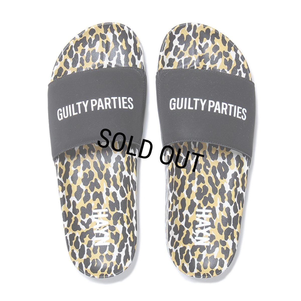 画像1: WACKO MARIA/HAYN / LEOPARD SHOWER SANDALS（YELLOW）［レオパードサンダル-24春夏］ (1)