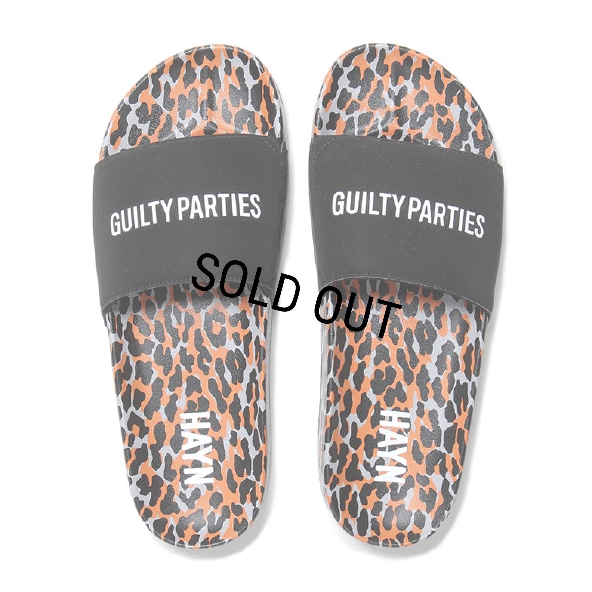 画像1: WACKO MARIA/HAYN / LEOPARD SHOWER SANDALS（ORANGE）［レオパードサンダル-24春夏］ (1)